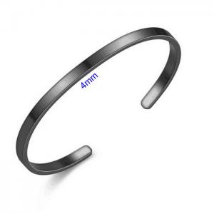 Stainless Steel Black-plating Bangle - KB168802 -WGDC